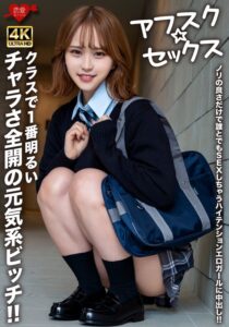 【アフスク☆セックス】クラスで1番明るいチャラさ全開の元気系ビッチ!!ノリの良さだけで誰とでもSEXしちゃうハイテンションエロガールに中出し!!
